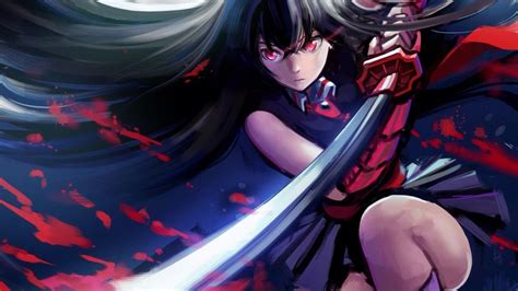 Hd Desktop Wallpaper Schwert Katana Rote Augen Animes Schwarzes