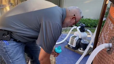 You can use a pool vacuum to clean the debris, dirt, and dust from the water. How to connect a vacuum to an above ground pool. Intex, Bestway, or Coleman - YouTube