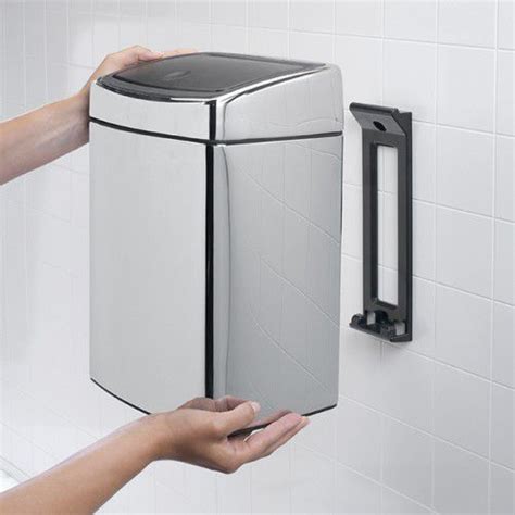 Best kitchen bin for retro kitchens: Kitchen trash can / wall-mounted / stainless steel ...