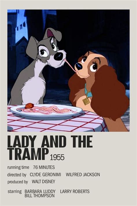 Lady And The Tramp Movie Poster Lady En De Vagebond Minimalistische