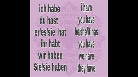 Learn German Grammar Haben And Sein Youtube