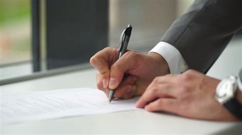 Business Man Signing Contract Making A Deal Classic Business Stock