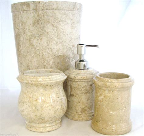 Shop bed bath & beyond for incredible savings on bathroom accessory sets you won't want to miss. 4PC SET NATURAL STONE MARBLE SOAP DISPENSER+TOOTHBRUSH ...