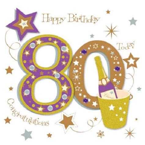 Happy 80th Birthday Greeting Card By Talking Pictures Cards