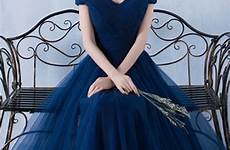 dresses dress prom blue long dark shoulder off evening tulle line organza graduation tumblr