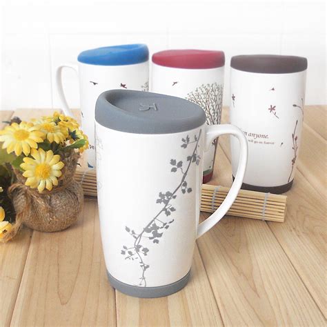 Mugs usually have handles and hold a larger amount of fluid than other types of cup. New arrival handle Large mug with lid ceramic cups coffee ...