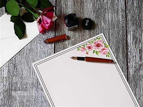 Elegant Stationery Writing Paper With Cute Floral Designs Etsy