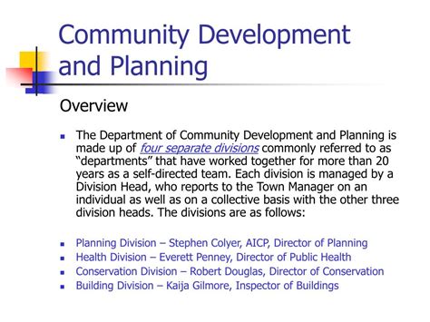 Ppt Community Development And Planning Powerpoint Presentation Free