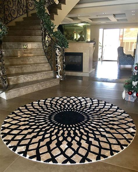 Stunning Custom Kensington Round Rug In A Palatial Entry By A Designer
