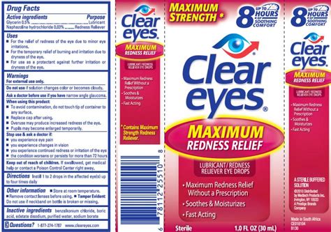 Ndc Clear Eyes Maximum Redness Relief