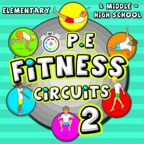 Physical Education Fitness Circuit Station Cards Volume 2 Made By