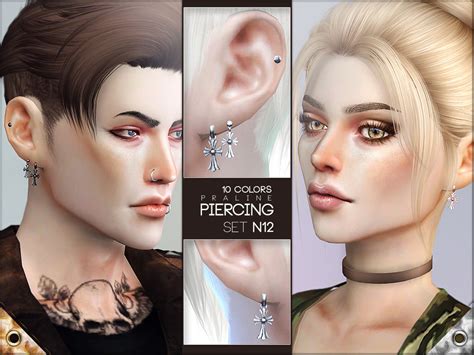 Pralinesims Piercing Set N18 Bts V In 2020 Sims 4 Sims Sims 4