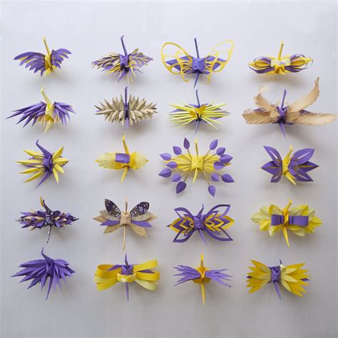 Bespoke Origami Cranes Table Decorations Lavender Home Cands Ltd