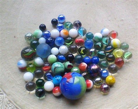 Vintage Yellow Swirl Marbles Clear Glass Marble Cats Eye Marbles Vintage Toy Glass Marbles