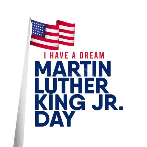 Martin Luther King Jr Day Vector Template Design Illustration Stock