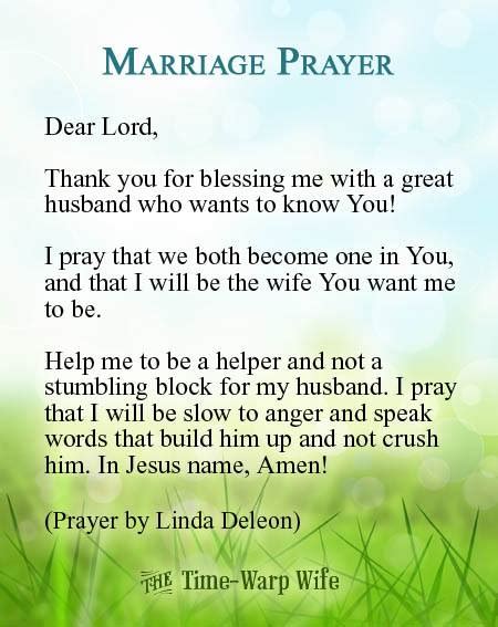 Marriage Prayer Time Warp Wife