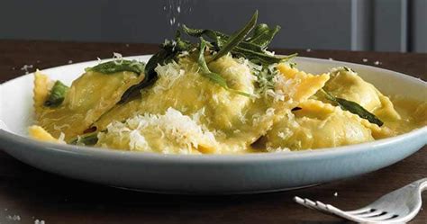 Spinach And Ricotta Ravioli With A Butter And Sage Sauce Spinach And