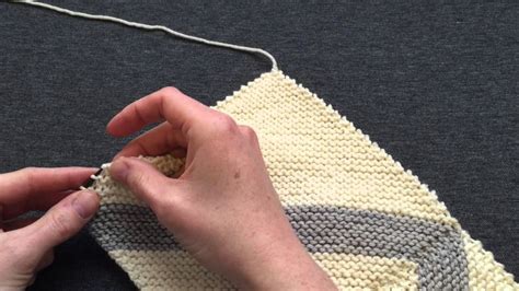 How To Pick Up Stitches Along A Garter Edge Youtube