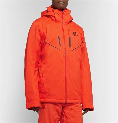 Salomon Stormrace Hooded Ski Jacket Orange Salomon