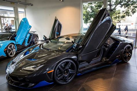 Lamborghini Centenario Coupe In Full Gloss Carbon Fiber With Blu