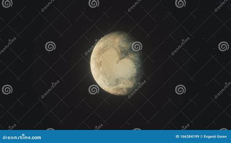 Pluto Planet Of Solar System In Front Of A Starfield Stock