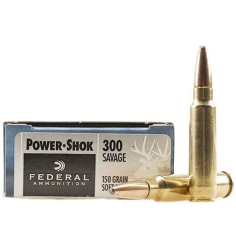 Federal Power Shok 300 Savage 150 Grain Sp 20 Rounds For 3499 300a