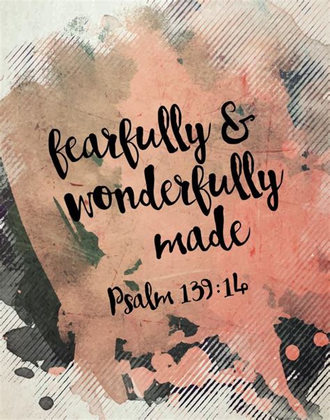 Fearfully Wonderfully Made Psalm Seeds Of Faith