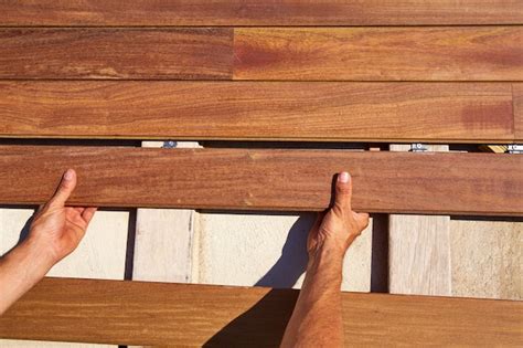 Premium Photo Ipe Decking Deck Wood Installation Clips Fasteners