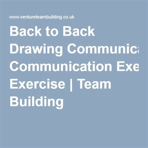 Back To Back Drawing Communication Exercise Exercise Poster