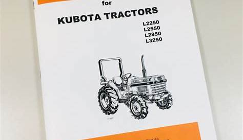 kubota l2550 owners manual