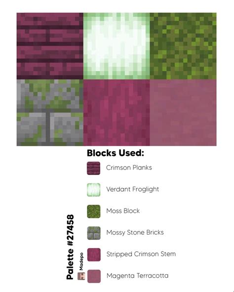 Minecraft Block Palette 27458 Minecraft Blocks Minecraft Houses