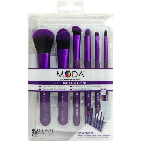 MŌda Pro Makeup Brushes Total Face Flip Kit 7 Pieces