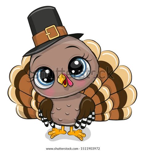 Cute Cartoon Turkey Bird Isolated On Stock Vector Royalty Free