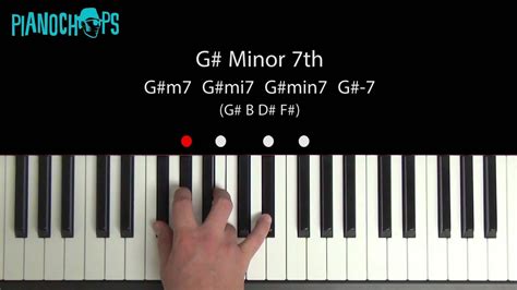 G Sharp Minor 7 On Piano Gm7 Youtube