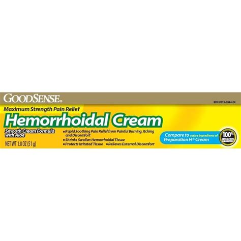 goodsense maximum strength hemorrhoid cream 1 8oz 1ct