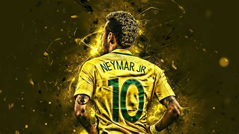 Download Neymar 4k Neon Yellow Edit Wallpaper