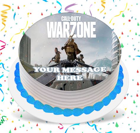 Call Of Duty Warzone Edible Image Cake Topper Personalized Birthday Sh
