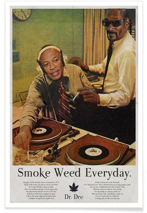 Smoke Weed Every Day Snoop Dogg Poster Juniqe