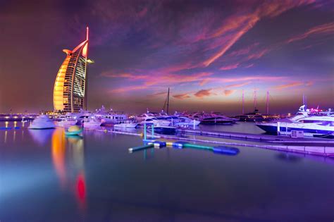Fond D écran Le Coucher Du Soleil Dubai Émirats Arabes Unis Colourfulsky Borgalarab