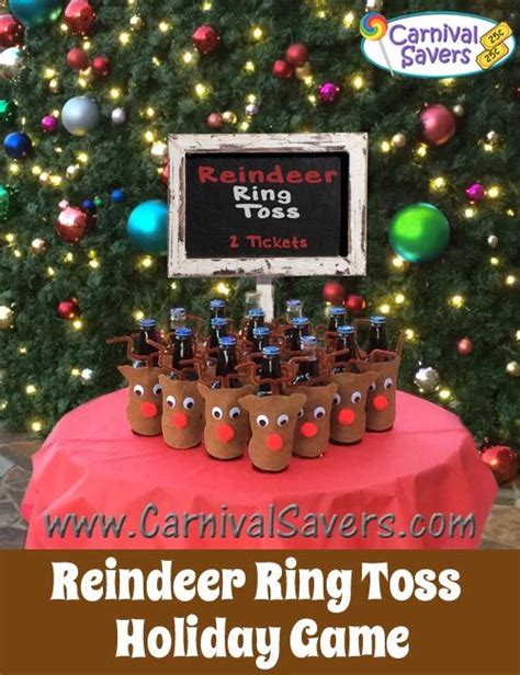 I've played a version of this. Reindeer Ring Toss Game - Cute and Easy Christmas Carnival ...