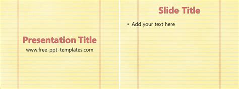 Notebook Paper Ppt Template Free Powerpoint Templates