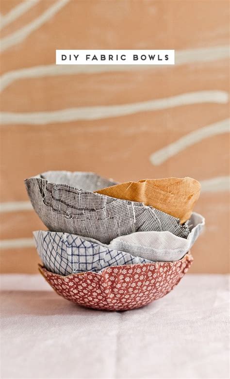 How To Make Fabric Bowls Similar To Paper Mache But With Fabric Scraps