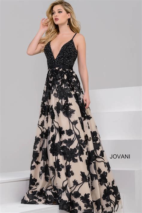 Jovani Dress Black And Nude Long A Line My Xxx Hot Girl
