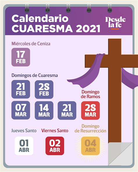 Cuaresma Y Semana Santa 2021 Mira El Calendario De Este Año México Ahora