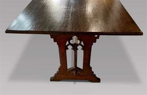Victorian Oak Gothic Revival Table C1860