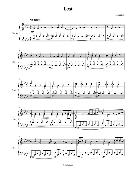 Lost Sheet Music For Piano Solo