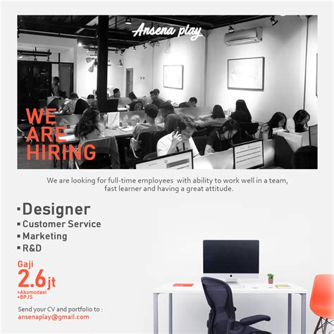 May 20, 2021 · dari 16.000 loker dan 30 perusahaan yang ikut dalam event itu didominasi oleh loker dari perusahaan garmen. Lowongan Kerja di Yogyakarta - Ansena Play (Graphic ...