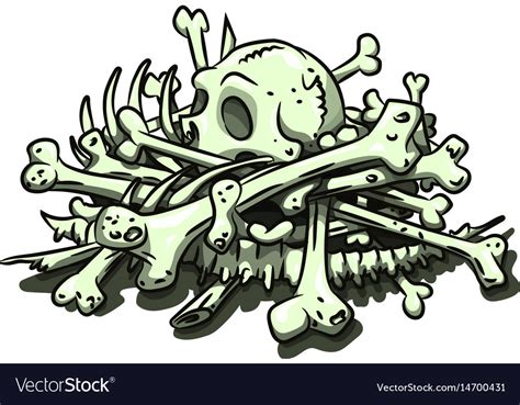 Cartoon Image Of Pile Of Bones Royalty Free Vector Image