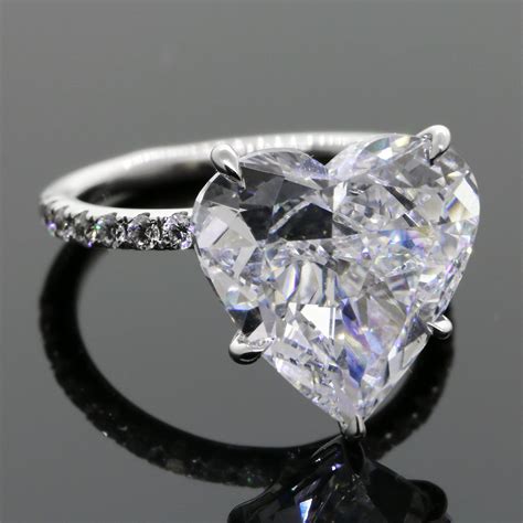 736cttw Heart Shaped Diamond Engagement Ring 18k White Goldcheap Diamond Engagement Rings