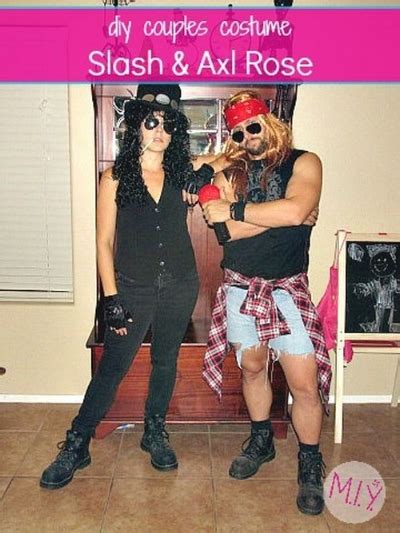 Adult Halloween Costumes Axl Rose And Slash Including A Top Hat